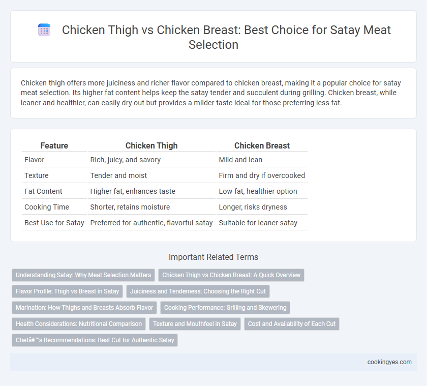 Chicken Thigh vs Chicken Breast: Best Choice for Satay Meat Selection