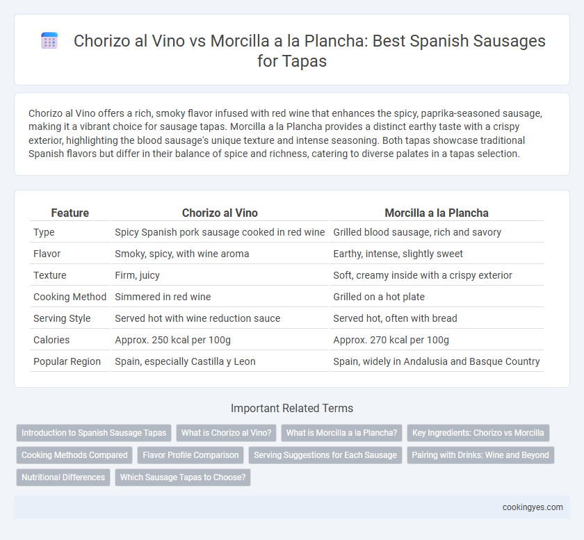 Chorizo al Vino vs Morcilla a la Plancha: Best Spanish Sausages for Tapas