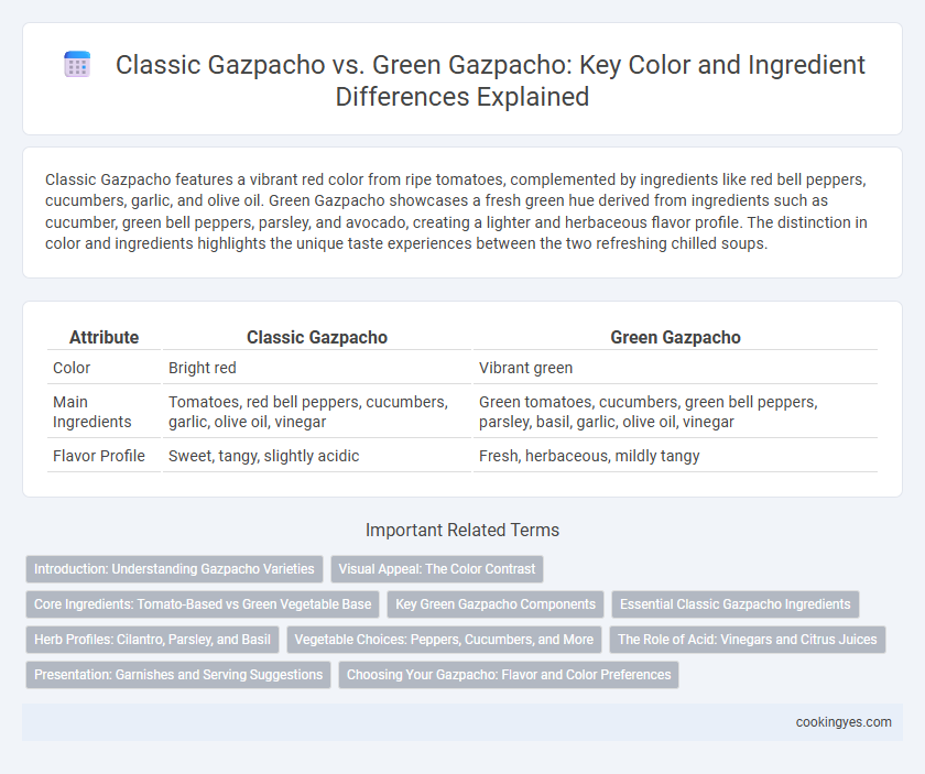 Classic Gazpacho vs. Green Gazpacho: Key Color and Ingredient Differences Explained