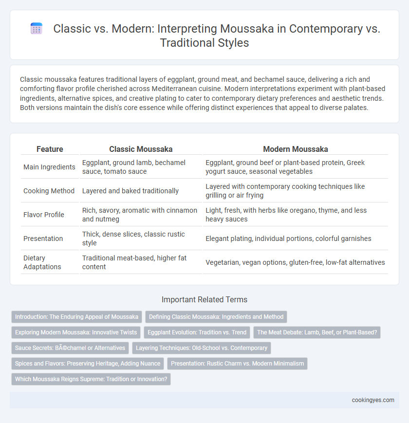 Classic vs. Modern: Interpreting Moussaka in Contemporary vs. Traditional Styles
