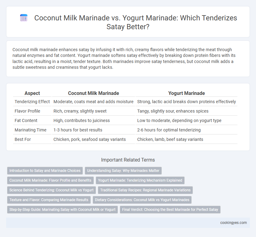 Coconut Milk Marinade vs. Yogurt Marinade: Which Tenderizes Satay Better?