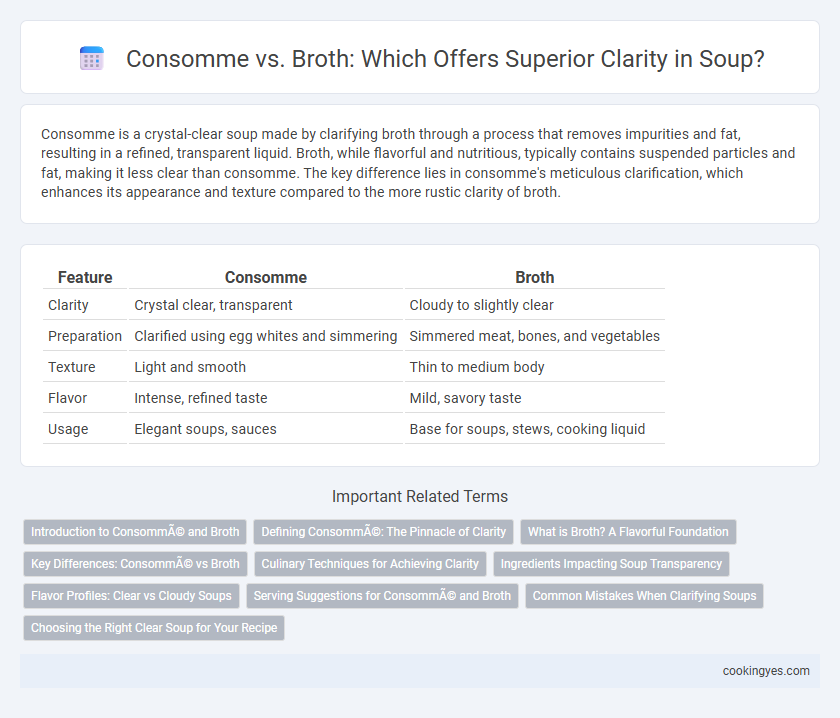 Consomme vs. Broth: Which Offers Superior Clarity in Soup?