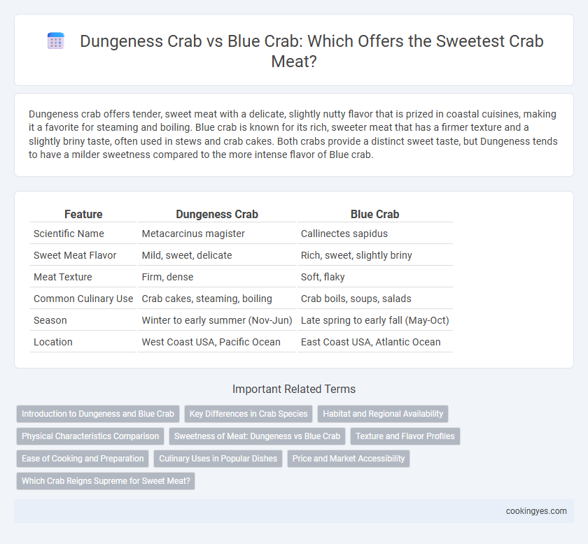 Dungeness Crab vs Blue Crab: Which Offers the Sweetest Crab Meat?