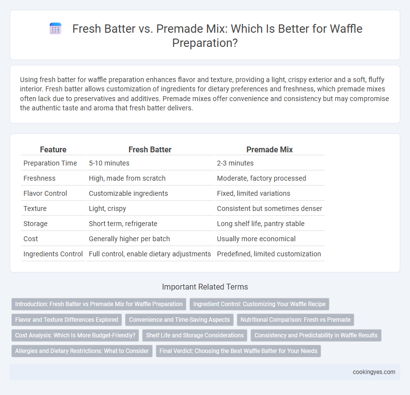 Fresh Batter vs. Premade Mix: Which Is Better for Waffle Preparation?