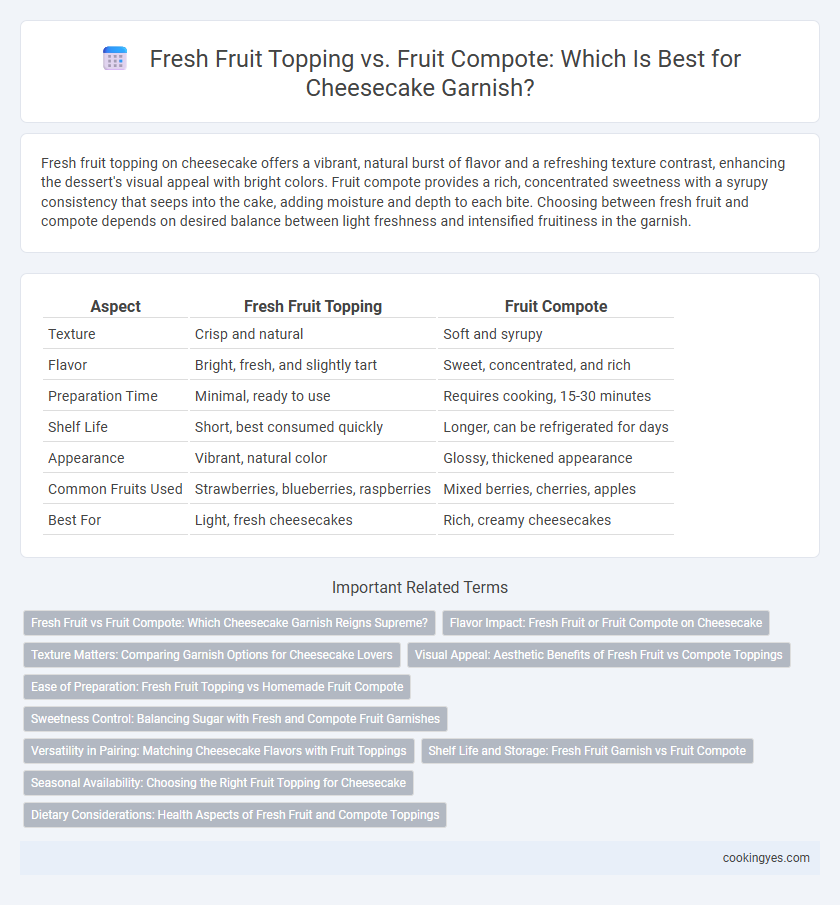 Fresh Fruit Topping vs. Fruit Compote: Which Is Best for Cheesecake Garnish?
