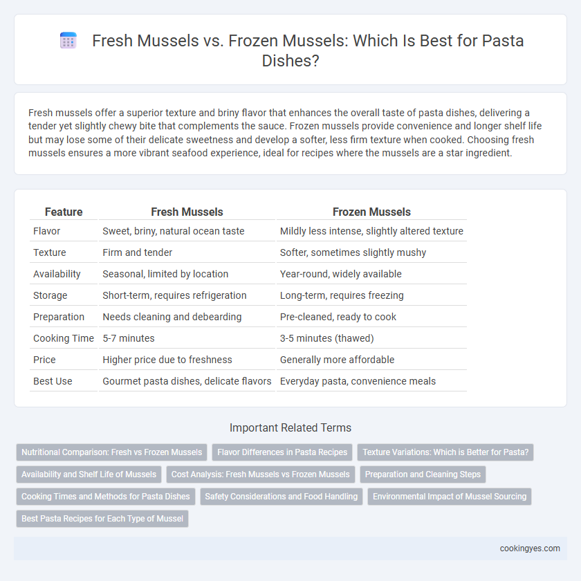 Fresh Mussels vs. Frozen Mussels: Which Is Best for Pasta Dishes?