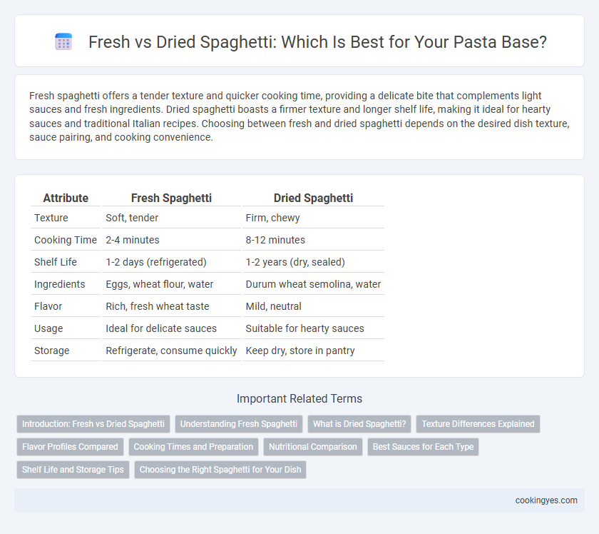 Fresh vs Dried Spaghetti: Which Is Best for Your Pasta Base?