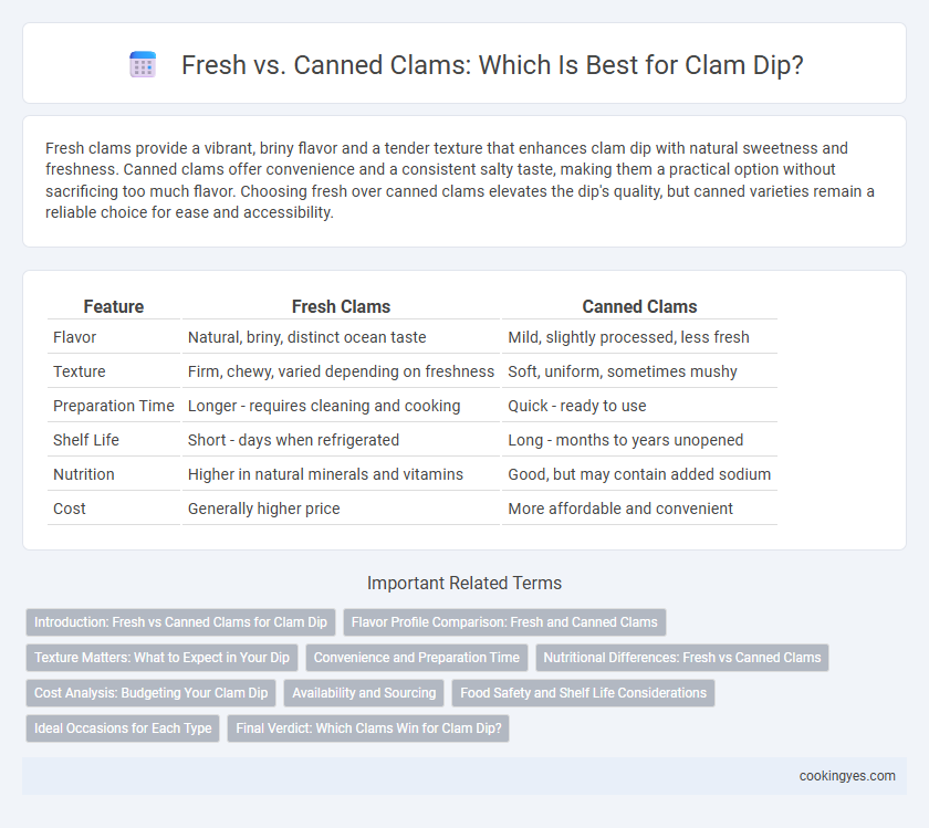 Fresh vs. Canned Clams: Which Is Best for Clam Dip?