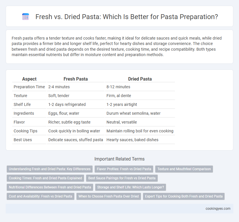 Fresh vs. Dried Pasta: Which Is Better for Pasta Preparation?