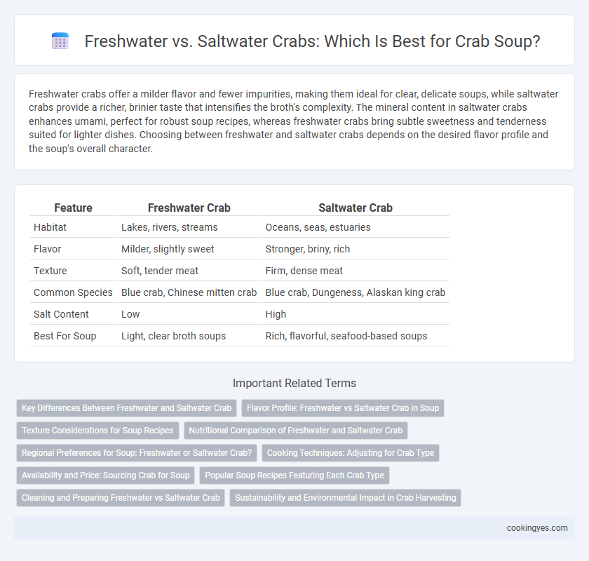 Freshwater vs. Saltwater Crabs: Which Is Best for Crab Soup?