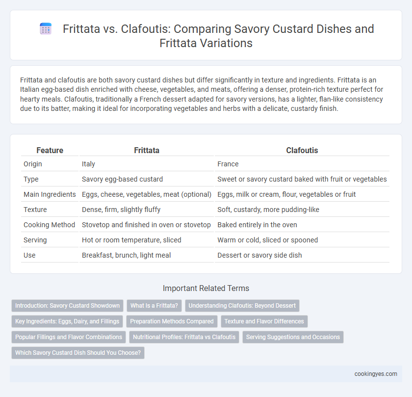Frittata vs. Clafoutis: Comparing Savory Custard Dishes and Frittata Variations