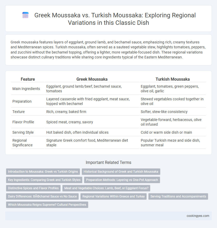 Greek Moussaka vs. Turkish Moussaka: Exploring Regional Variations in this Classic Dish