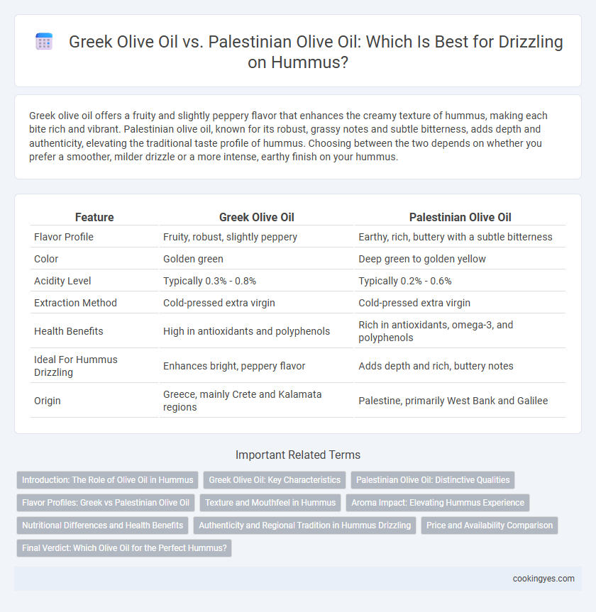 Greek Olive Oil vs. Palestinian Olive Oil: Which Is Best for Drizzling on Hummus?