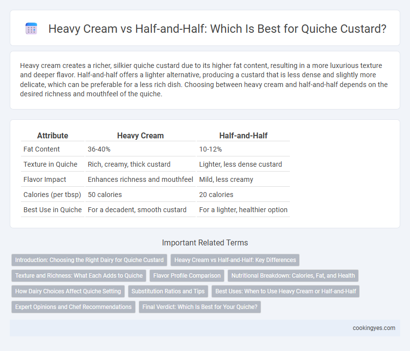 Heavy Cream vs Half-and-Half: Which Is Best for Quiche Custard?