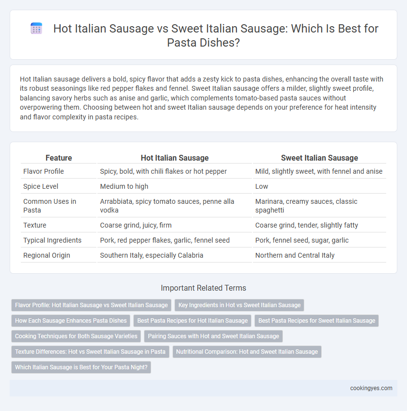 Hot Italian Sausage vs Sweet Italian Sausage: Which Is Best for Pasta Dishes?