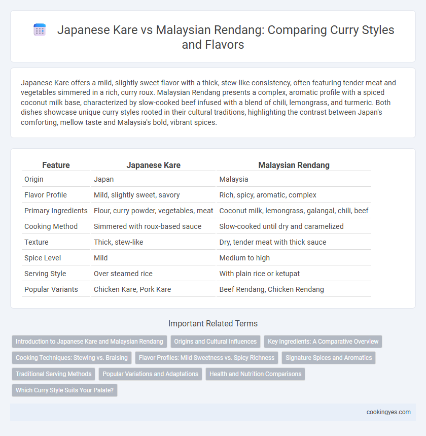 Japanese Kare vs Malaysian Rendang: Comparing Curry Styles and Flavors
