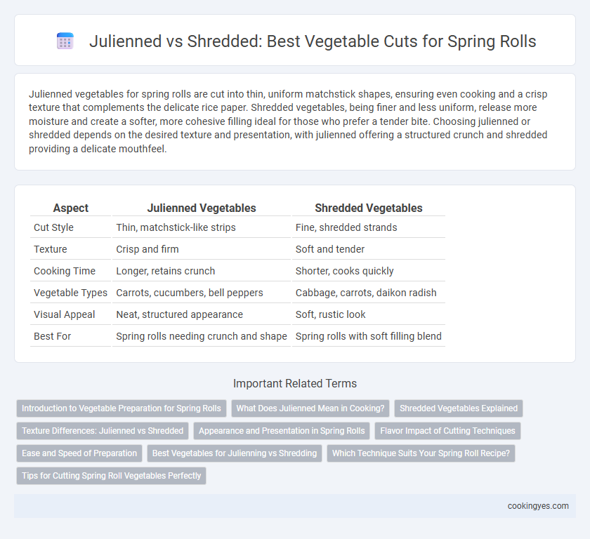 Julienned vs Shredded: Best Vegetable Cuts for Spring Rolls