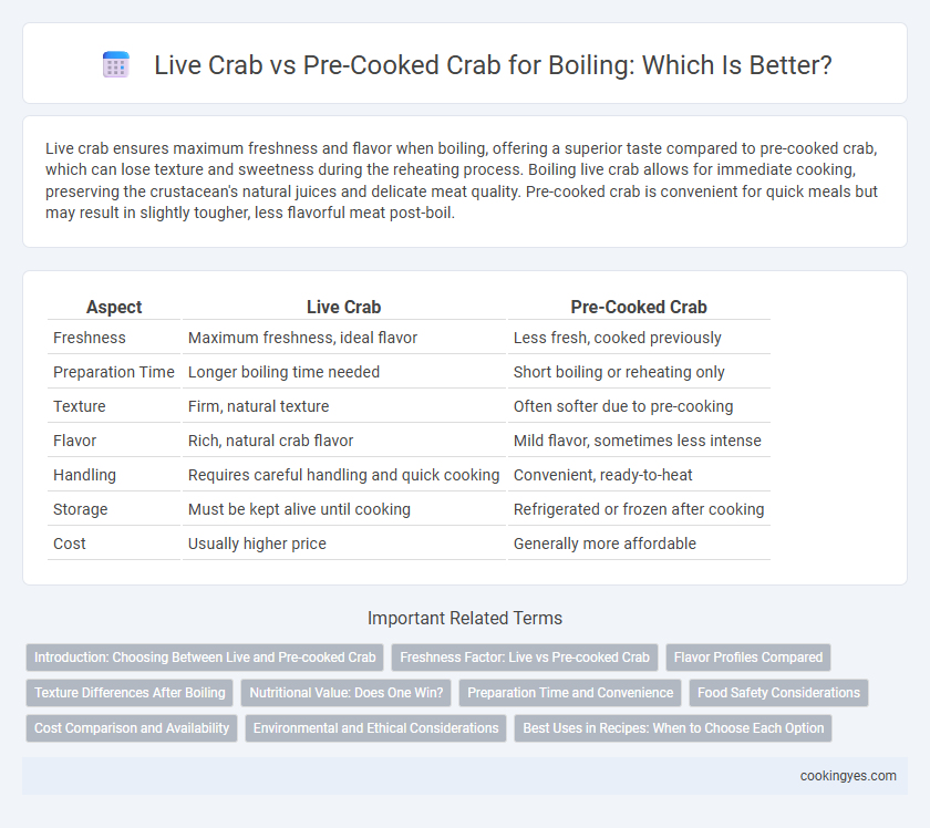 Live Crab vs Pre-Cooked Crab for Boiling: Which Is Better?