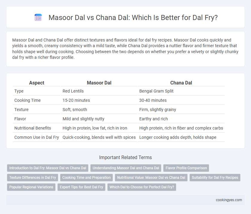Masoor Dal vs Chana Dal: Which Is Better for Dal Fry?
