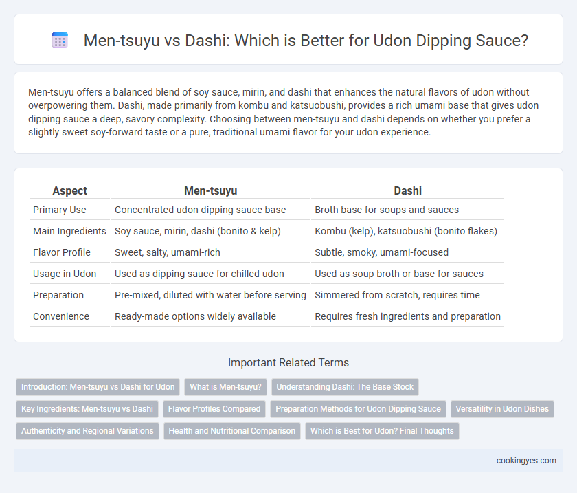 Men-tsuyu vs Dashi: Which is Better for Udon Dipping Sauce?