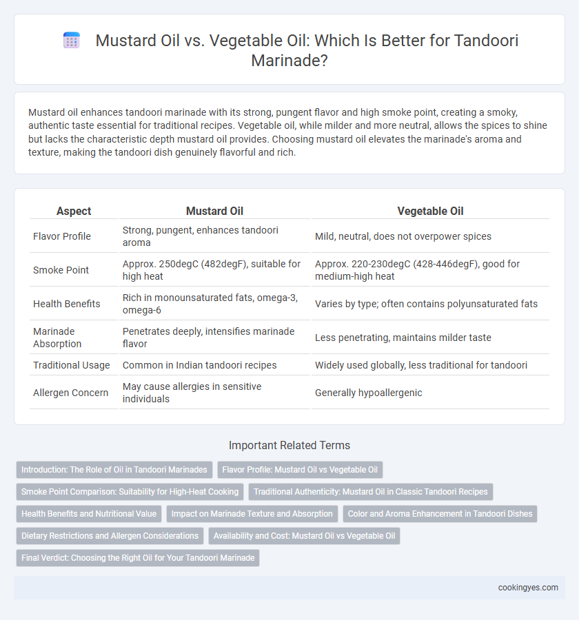 Mustard Oil vs. Vegetable Oil: Which Is Better for Tandoori Marinade?