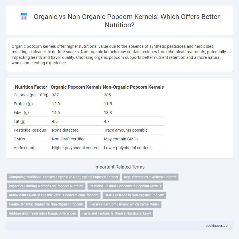 Organic vs Non-Organic Popcorn Kernels: Which Offers Better Nutrition?