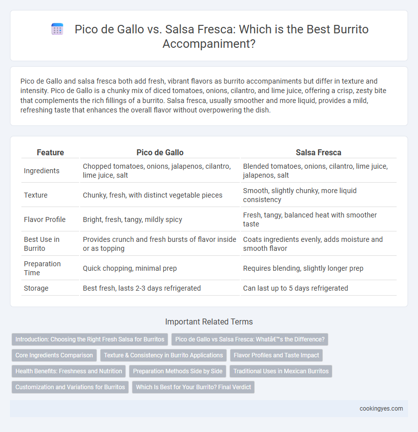 Pico de Gallo vs. Salsa Fresca: Which is the Best Burrito Accompaniment?