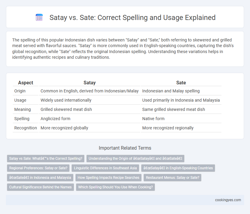 Satay vs. Sate: Correct Spelling and Usage Explained