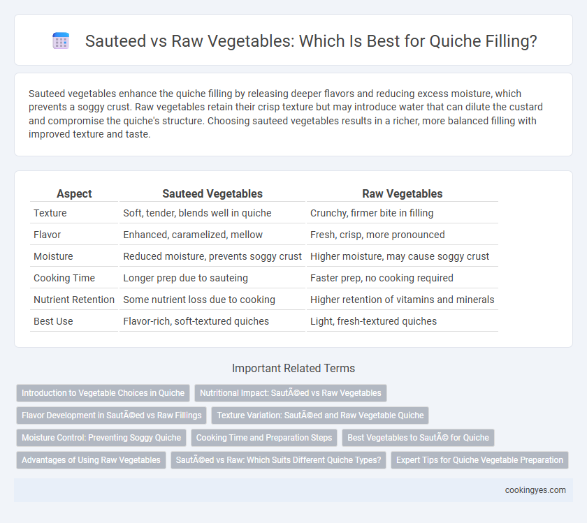 Sauteed vs Raw Vegetables: Which Is Best for Quiche Filling?
