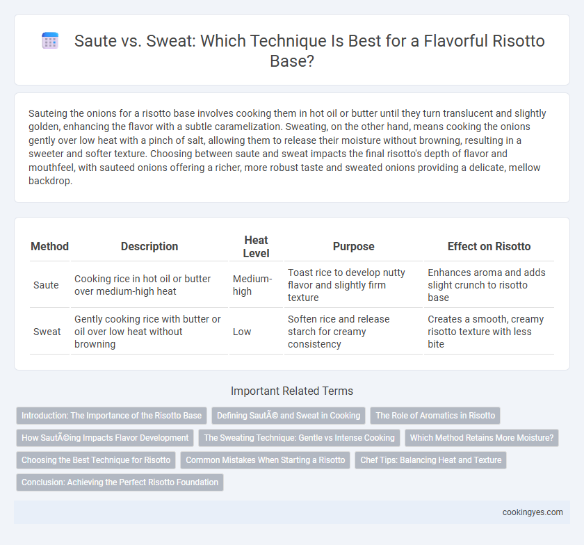 Saute vs. Sweat: Which Technique Is Best for a Flavorful Risotto Base?