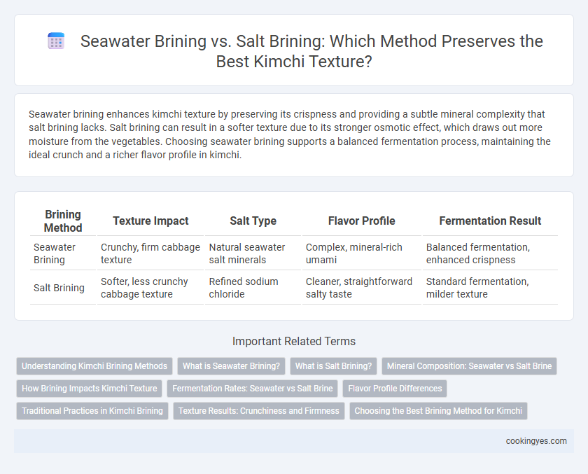 Seawater Brining vs. Salt Brining: Which Method Preserves the Best Kimchi Texture?