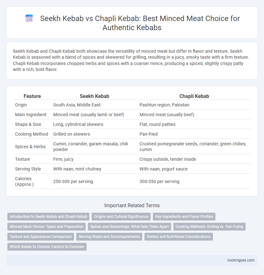 Seekh Kebab vs Chapli Kebab: Best Minced Meat Choice for Authentic Kebabs