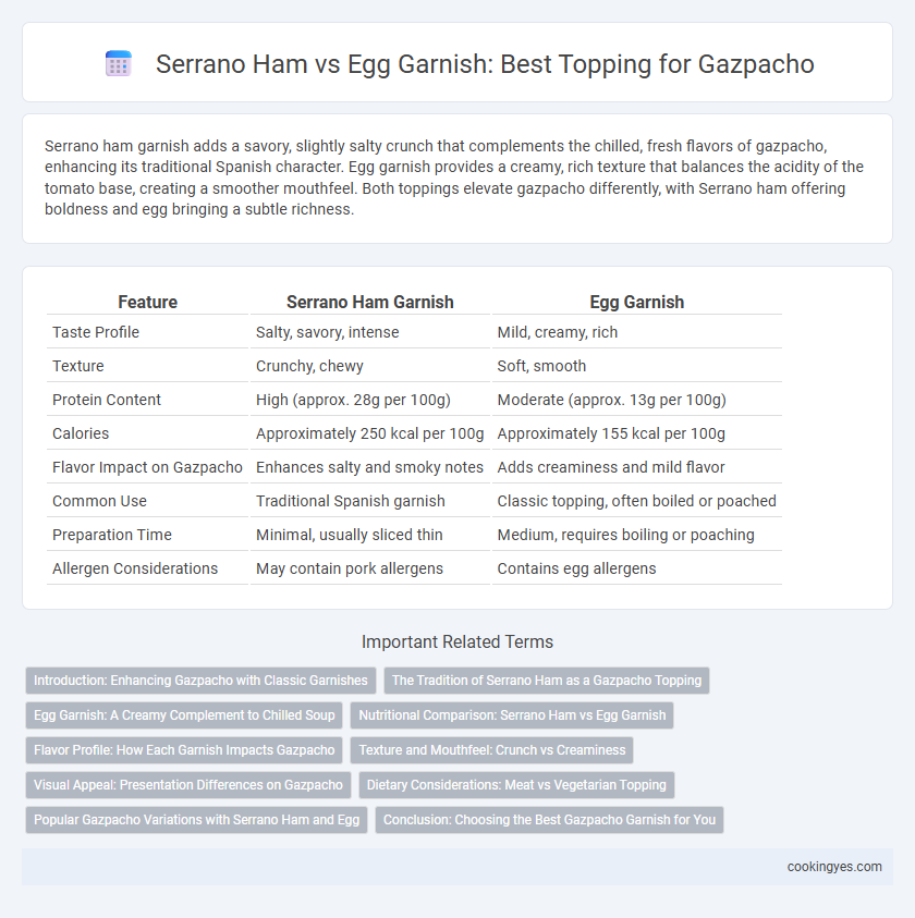 Serrano Ham vs Egg Garnish: Best Topping for Gazpacho