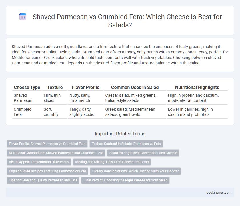 Shaved Parmesan vs Crumbled Feta: Which Cheese Is Best for Salads?