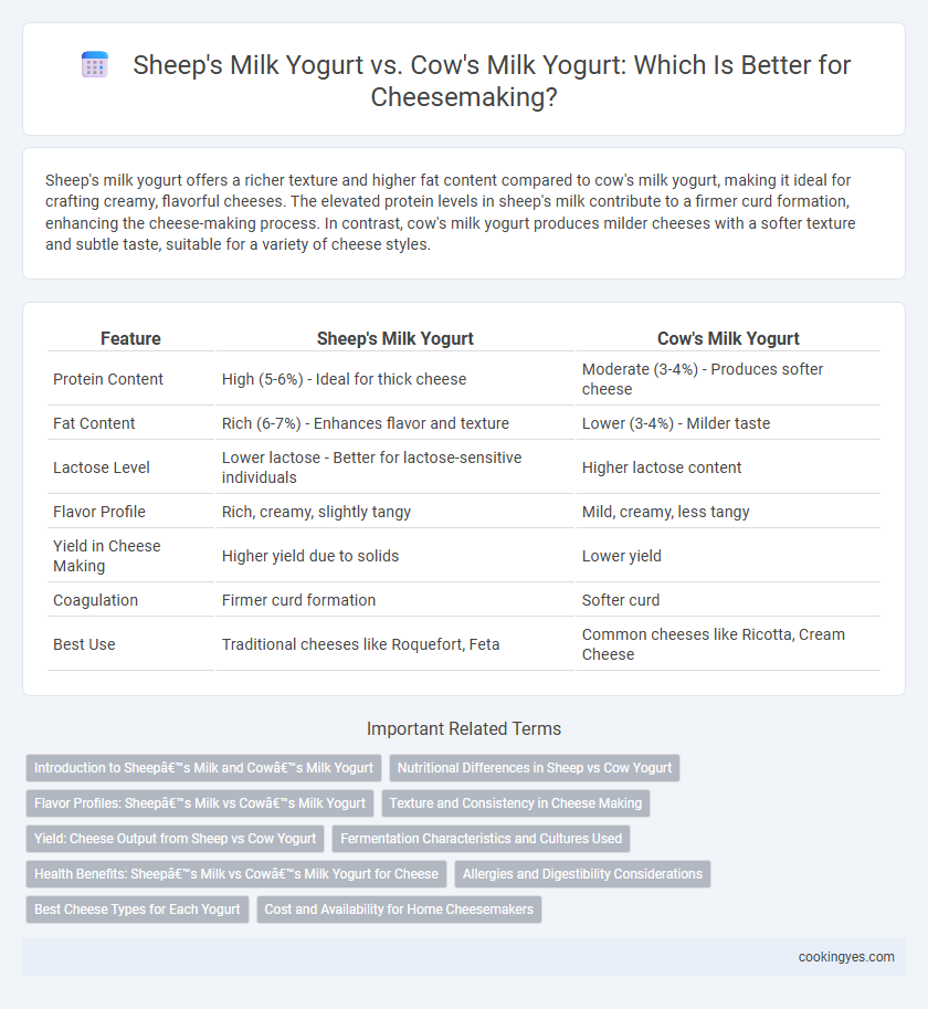 Sheep's Milk Yogurt vs. Cow's Milk Yogurt: Which Is Better for Cheesemaking?