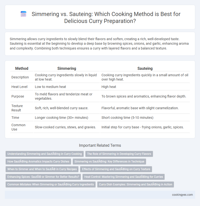 Simmering vs. Sauteing: Which Cooking Method is Best for Delicious Curry Preparation?