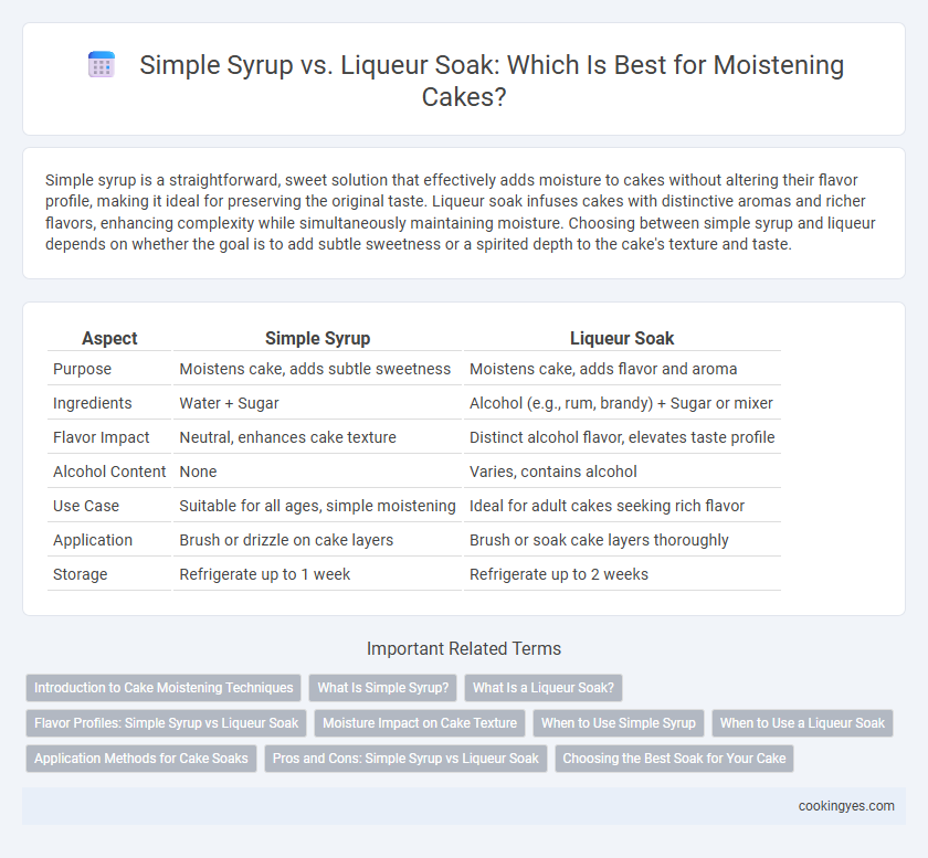 Simple Syrup vs. Liqueur Soak: Which Is Best for Moistening Cakes?