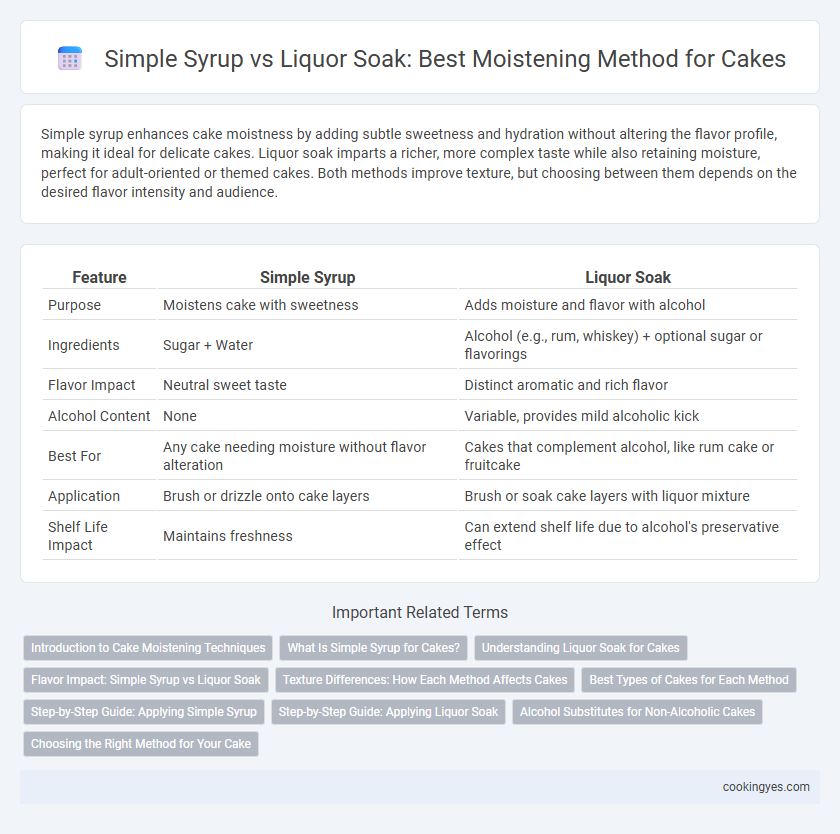 Simple Syrup vs Liquor Soak: Best Moistening Method for Cakes