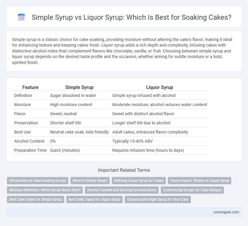 Simple Syrup vs Liquor Syrup: Which Is Best for Soaking Cakes?