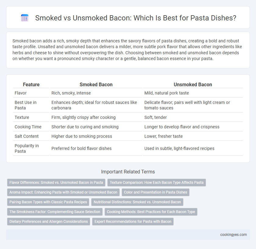 Smoked vs Unsmoked Bacon: Which Is Best for Pasta Dishes?