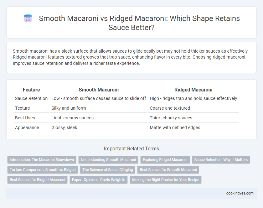 Smooth Macaroni vs Ridged Macaroni: Which Shape Retains Sauce Better?