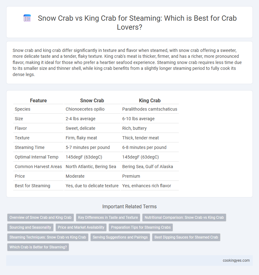 Snow Crab vs King Crab for Steaming: Which is Best for Crab Lovers?