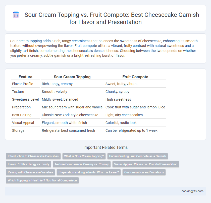 Sour Cream Topping vs. Fruit Compote: Best Cheesecake Garnish for Flavor and Presentation
