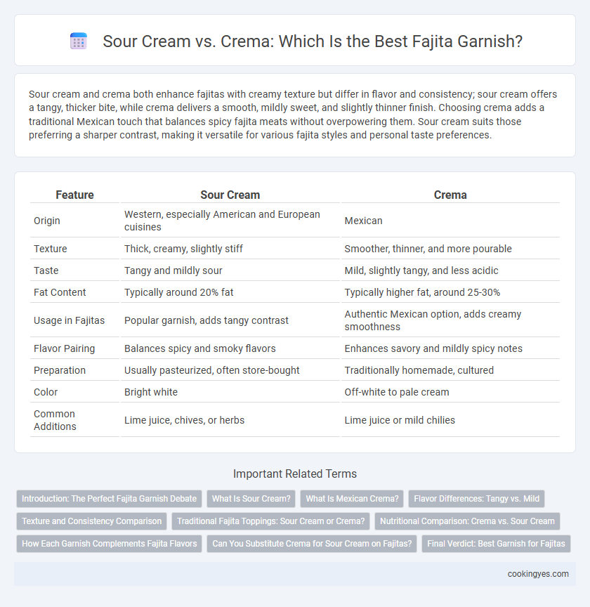 Sour Cream vs. Crema: Which Is the Best Fajita Garnish?