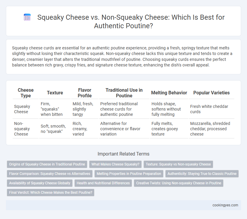 Squeaky Cheese vs. Non-Squeaky Cheese: Which Is Best for Authentic Poutine?