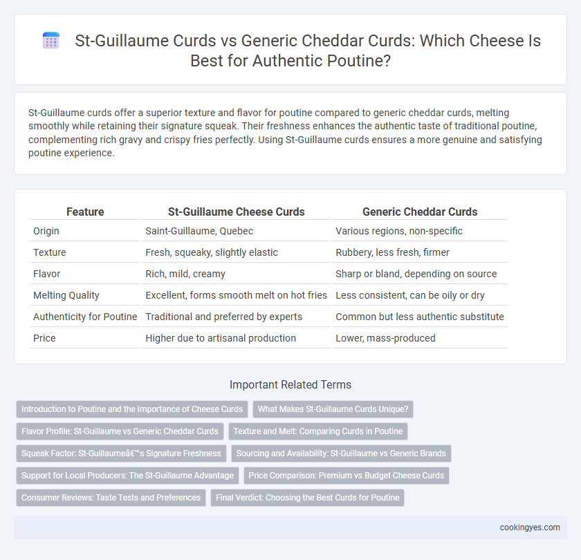 St-Guillaume Curds vs Generic Cheddar Curds: Which Cheese Is Best for Authentic Poutine?