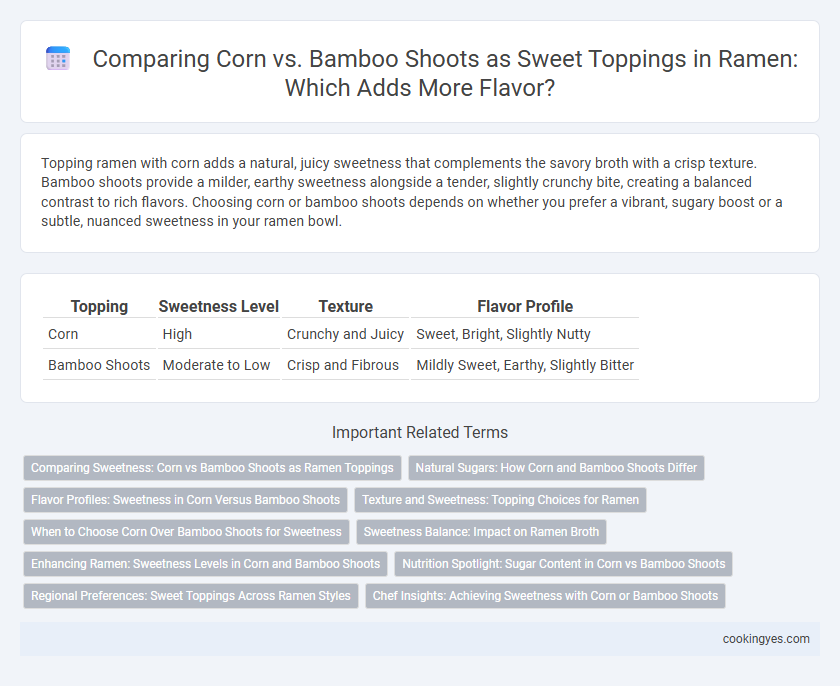 Comparing Corn vs. Bamboo Shoots as Sweet Toppings in Ramen: Which Adds More Flavor?