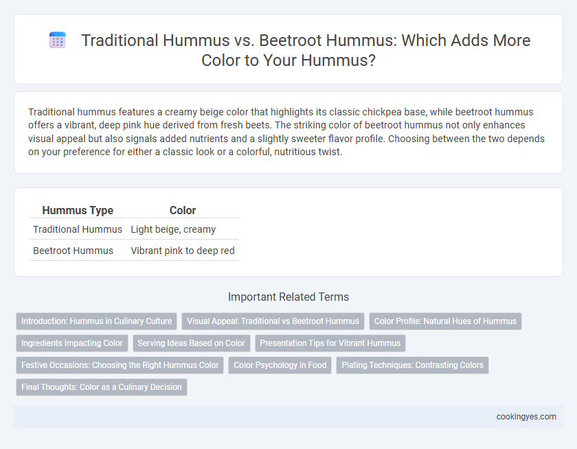 Traditional Hummus vs. Beetroot Hummus: Which Adds More Color to Your Hummus?