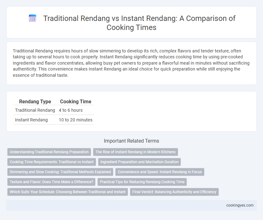 Traditional Rendang vs Instant Rendang: A Comparison of Cooking Times