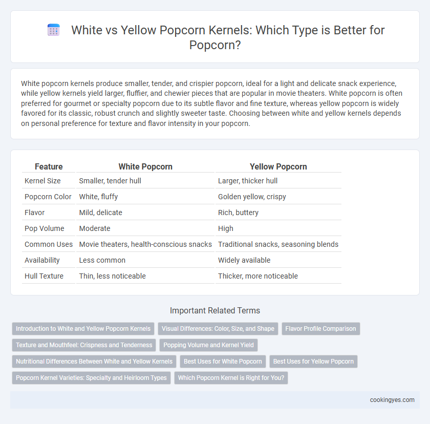 White vs Yellow Popcorn Kernels: Which Type is Better for Popcorn?